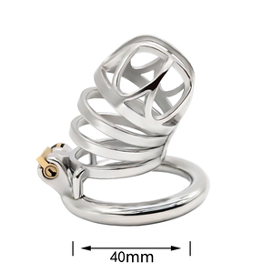Gabbia per Pene <span class=keywords><strong>Grande</strong></span> in Metallo FRRK, Dispositivo di Castità Maschile, Giocattolo Sessuale BDSM, Giocattolo Traspirante per Adulti - Product Image 2
