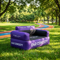 Canapé gonflable imperméable avec logo personnalisé, chaise longue portable, pour événements sportifs en plein air, aire de jeux pour enfants, location commerciale