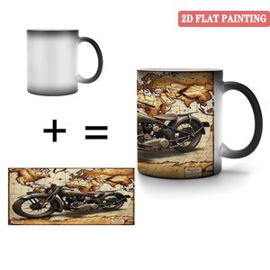 Magic Color Changing Mug 11oz Frosted Black <b>Ceramic</b> Heat Sensitive Drinking <b>Cup</b> - Product Image 4