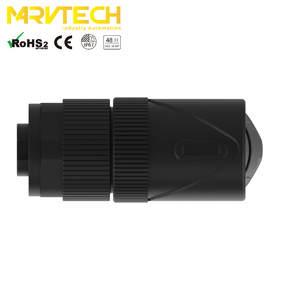 Conector Óptico Mini Change Hembra de 7/8, 5 Pines, Ángulo Recto, Impermeable, para Montaje en Campo, con Tuerca de Aluminio Fundido - Product Image 4