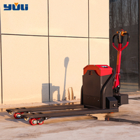 Transpalette Électrique Yuli 1,5t, Chariot Élévateur à Fourche Hydraulique Maximal Entièrement/Semi-Électrique, Batterie Lithium-Ion 24V*85Ah, Transmission Intégrale (AWD)