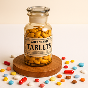 Botellas de reactivo de boca estrecha transparentes azules al por mayor con tapones de vidrio para viales de laboratorio y farmacias - Product Image 1