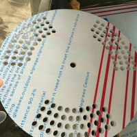 Jeu de disques acryliques Disques à gâteaux ronds Planches de base en cercle avec peigne à trou central pour le processus de cuisson