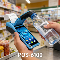 POS6100 Printer Thermal USB 58mm 4G Layar Sentuh 5.5" Android 8.1.0 Terminal POS Genggam dengan NFC 16GB ROM + 2GB RAM