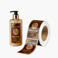 Étiquettes personnalisées pour bouteilles cosmétiques, autocollants imperméables en rouleau pour produits capillaires et corporels, marque de premier plan PT