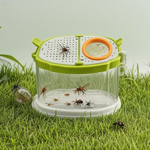 Jouets éducatifs de plein air pour enfants loupe insecte attrapant la boîte d'observation transparente pour élever le ver à soie - Product Image 4