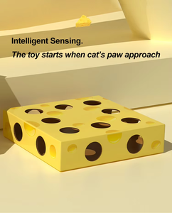 Automatic Electric Cat Maze <b>Box</b> Stylish Plastic <b>Pet</b> Interactive Movement <b>Toy</b> in Cheese-Shaped Design for Cats - Product Image 6