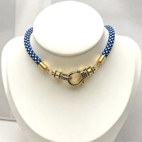 Cordon coloré DIY avec fermoir mousqueton en zircone et anneaux d'ouverture aux deux extrémités, accessoires de boucle de cordon pour collier
