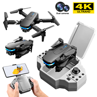 Mini drone pliable, quadricoptère de photographie aérienne 4K HD à double caméra avec maintien d'altitude et télécommande