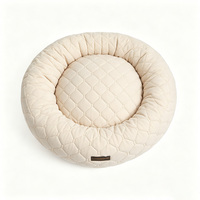Coussin pour chien Yang Yang Pet, solide, beige, rond, personnalisé, moderne, doux, emballé en carton