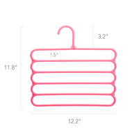 Großhandel 5 Schichten Platzsparende Kunststoffs chal Handtuch hose Kleidung Magic Hanger