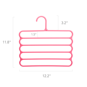 Bán Buôn 5 Lớp Không Gian Tiết Kiệm Nhựa Khăn Khăn Quần Quần Áo Ma Thuật Móc Áo - Product Image 5