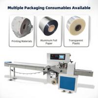 Machine d'emballage horizontale automatique pour l'emballage alimentaire de biscuits, de gâteaux, de barres chocolatées et de lingettes humides