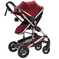 Landau pour bébé Poussette de luxe 3 en 1 Wagon pour siège auto Poussettes pour bébé Buggy Système de voyage pliable pour enfant UK Poussette pour bébé