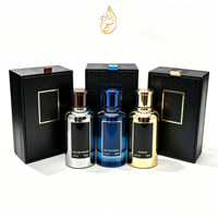 Parfum boisé de luxe pour homme 100ml EDP, 3 couleurs or argent bleu, parfum neutre longue durée