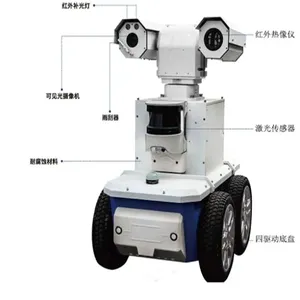Tuần tra video giám sát cái nôi Đầu Camera tự trị Robot di động trong nhà ngoài trời an ninh tuần tra Robot - Product Image 2