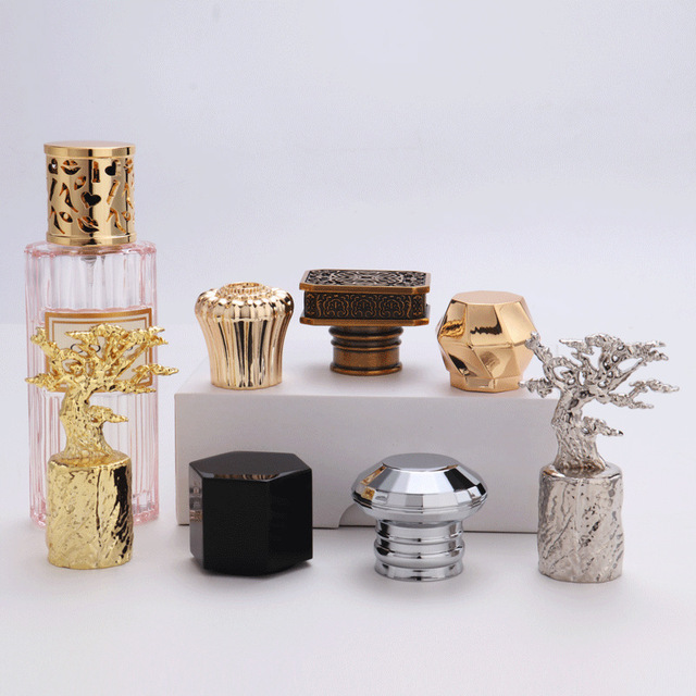 Luxury Design Zamac Metal Perfume Spray Bottle Outer Snap Cap Lid Cover Zinc Alloy Custom Logo Favorable Price