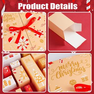 ปฏิทินนับถอยหลังคริสต์มาส 24 วัน กล่องปริศนาแบบสุ่ม ของขวัญ DIY สำหรับแฟนสาว พร้อมงานฝีมือและเทียน - Product Image 4