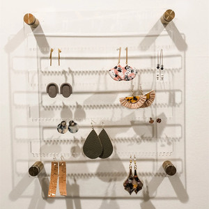 ที่วางต่างหูแบบแขวนต่างหูอะคริลิคแบบตั้งติ<span class=keywords><strong>ด</strong></span>ผนังสำหรับกระดุมและห้อยเครื่องประดับ - Product Image 1