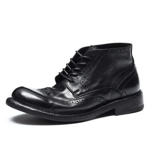 Nouvelles Bottes en Cuir pour Hommes Modèle 2026 – Bottines en Cuir Plein pour Hommes d'Affaires, Design Rétro Gravé, Légères et Confortables - Product Image 1
