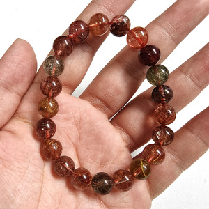 Venta de Pulseras de Cuentas de <span class=keywords><strong>Cuarzo</strong></span> Rutilado Natural de Alta Calidad, Pulseras de <span class=keywords><strong>Cuarzo</strong></span> Rutilado de Colores Variados para Regalos - Product Image 1