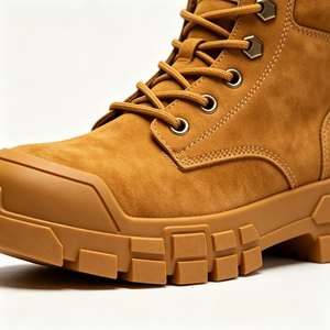 ODM OEM Personnalisé Microfibre + Maille respirante Bottes montantes à lacets à semelle épaisse imperméables et respirantes pour le travail en extérieur - Product Image 3
