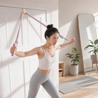 Bande de traction élastique multifonctionnelle pour yoga à domicile, entraîneur de fitness à poulie, pour ouvrir les épaules et affiner le dos, en PP