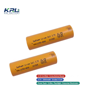Batterie au lithium 21700 certifiée KC UL CE 4000mAh <span class=keywords><strong>3</strong></span>.7V de qualité supérieure, batterie cylindrique au lithium-ion pour vélo électrique, scooter - Product Image 1