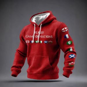 Sudadera con Capucha para Hombre, 300g, Tejido de Algodón Transpirable, con Bolsillo, Manga Regular, Diseño Rugby Game Of Nations - Product Image 2