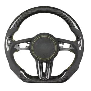 Volante de Cuero y Fibra de Carbono con LED Calefactable Personalizado para <span class=keywords><strong>Mazda</strong></span> 3 BK BP F1 Shape Sedan 2019 2020 2021 2022 <span class=keywords><strong>2023</strong></span> 2024 2025 2026 - Product Image 4
