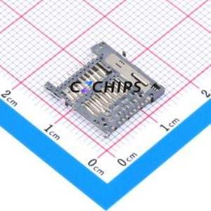 SD-420 SD Card / Memory Card Connector SMD Connector Self-Return Type Standard SD Card Card Holder 1.67mm - Product Image 2