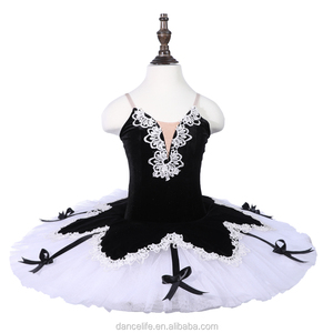 Robe de <span class=keywords><strong>tutu</strong></span> de ballet noire gaufrée pour femmes adultes DanceLife, costume de performance - Product Image 1