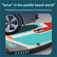 Planche à pagaie gonflable polyvalente avec construction en PVC double épaisseur, écologique et portable pour le surf en vagues