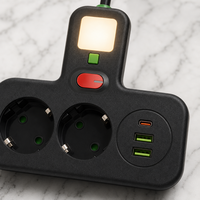 Prise USB personnalisée par le fabricant, conforme aux normes européennes, avec plusieurs styles de commutateurs, adaptateur intelligent USB et multiprise Type-C