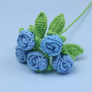 <span class=keywords><strong>Flores</strong></span> <span class=keywords><strong>de</strong></span> <span class=keywords><strong>Hilo</strong></span> <span class=keywords><strong>de</strong></span> <span class=keywords><strong>Lana</strong></span> Tejidas a Mano, <span class=keywords><strong>Flores</strong></span> <span class=keywords><strong>de</strong></span> Rosa <span class=keywords><strong>de</strong></span> Crochet Artificiales para Ramos <span class=keywords><strong>de</strong></span> Bricolaje - Product Image 5