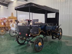 High Quality Pumpkin Princess Carriage Sightseeing Wedding Simple Dual Function Carriage Horse Drawn Electric Royal Carriage - Product Image 4