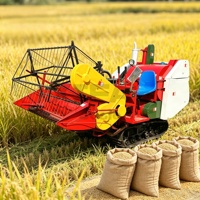 Mini Moissonneuse-batteuse multi-cultures pour riz, blé, maïs, soja, sarrasin et céréales, avec ensacheuse, pour petites exploitations agricoles
