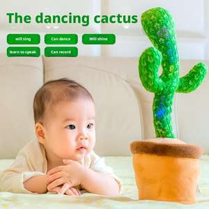 Cactus dansant <span class=keywords><strong>TikTok</strong></span> personnalisé, peluche électrique, cadeau d'anniversaire électronique interactif amusant pour les enfants, enseigne à parler et chanter - Product Image 3