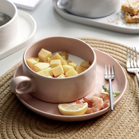 Style européen petit déjeuner personnalisé couleur porcelaine lait tasse à café avec biscuit titulaire