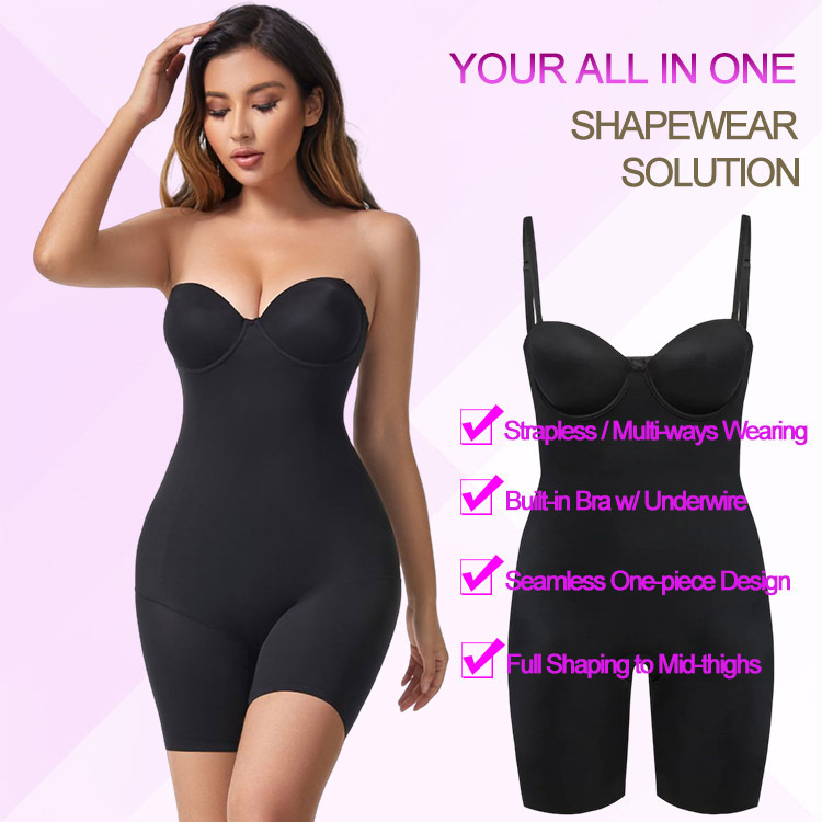 Backless Non-Slip Shapewear Bodysuit (5020): waistband, closure and adjustment-point detail