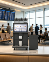 Machine à café commerciale entièrement automatique de comptoir 2026 en promotion, avec écran tactile et service en libre-service