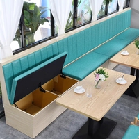 Meubles de restaurant en bois massif, ensemble de banquettes, mobilier commercial moderne et luxueux pour café - Ventes flash