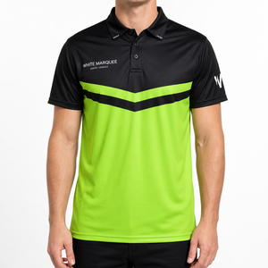 Camiseta de Cricket Sublimada Personalizada, Dri-Fit, Sin Costuras, Verde Neón, Cuello Polo en V, Uniforme de Entrenamiento de Equipo, Venta al Por Mayor de Fábrica - Product Image 2