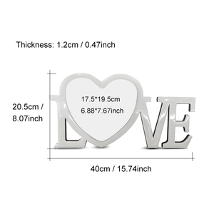 Htpmart bán buôn Ngày Valentine Quà Tặng <span class=keywords><strong>MDF</strong></span> bằng gỗ tình yêu hình dạng khung ảnh với thăng hoa tấm nhôm trang trí nội thất - Product Image 6