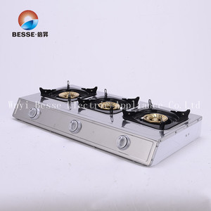 Two Burner Gas Stove <b>Cooktop</b> Stainless Steel Portable Knob Control Piezoelectric Ignition Hotel Use Class Flameout Protection - Product Image 5