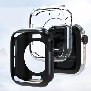 Cassa dell'orologio per <span class=keywords><strong>Apple</strong></span> <span class=keywords><strong>Watch</strong></span> 7 38mm 42mm 40mm 44mm 41mm 45mm copertura in tpu di cristallo trasparente opaco per iwatch 6 8 - Product Image 1