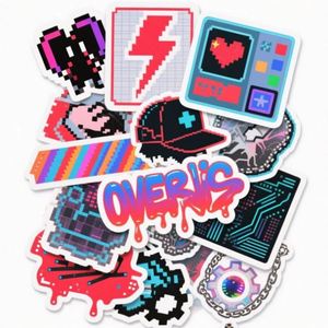 50 autocollants muraux en PVC imperméables à l'eau, motif dessin animé, manette de jeu classique, graffiti, personnalisables pour tasses, ordinateurs, bagages - Product Image 6