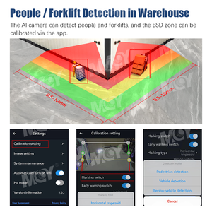 Mcy ai BSD chống va chạm báo động hai cách cho người đi bộ và xe nâng hệ thống phát hiện cho kho xe nâng - Product Image 2