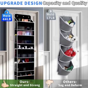 กระเป๋าแขวนเก็บของแบบ 5 ชั้น 10 ช่อง วัสดุ PVC และผ้าไม่ทอ รุ่นอัพเกรด สำหรับแขวนประตู - Product Image 3