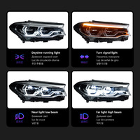 Ensemble de phares LED haute performance avec clignotants DRL pour BMW Série 5 G30 2018-2020, adaptable aux modèles G30.